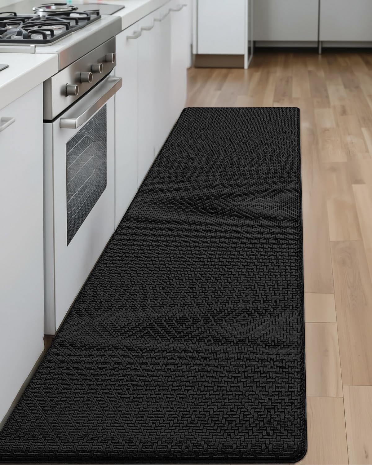Color&geometry Tappeto Cucina Antiscivolo 44x150cm, Nero