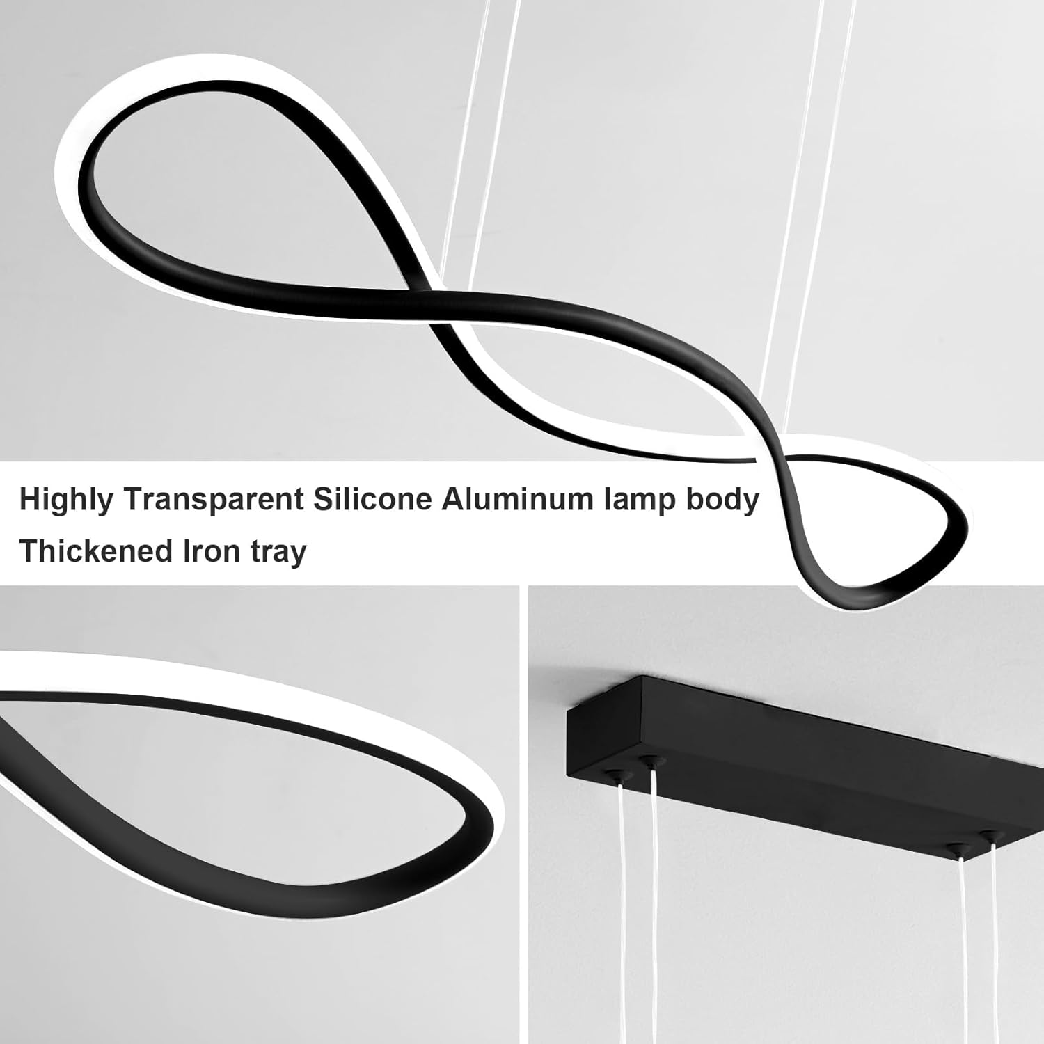 Lampadario LED Sospensione 90CM Dimmerabile 32W - immagine 4