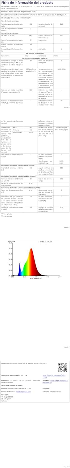 Lampadario LED Sospensione 90CM Dimmerabile 32W - immagine 9