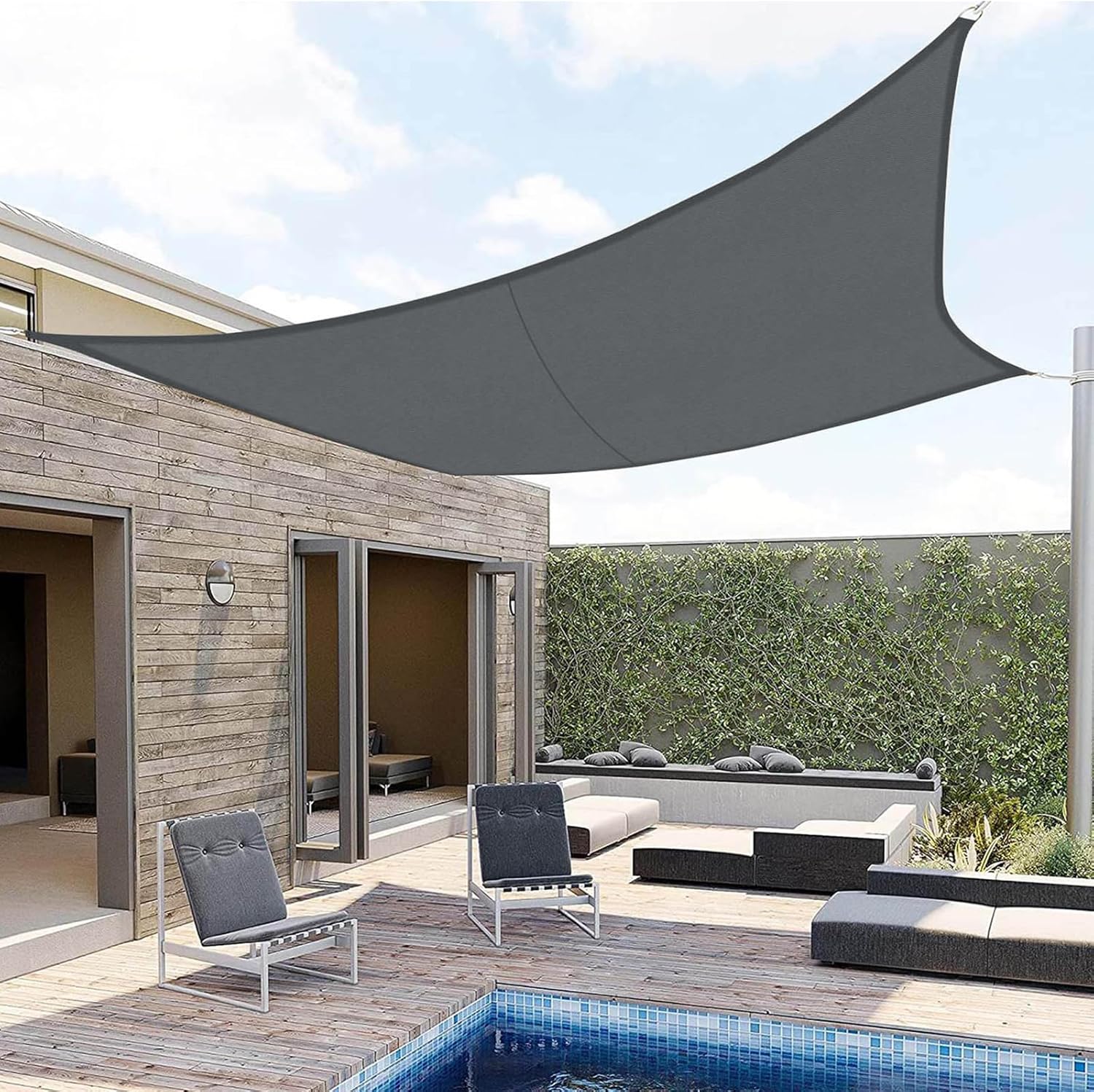 Sunny Guard Tenda a Vela Rettangolare 5x6m Antracite - immagine 2