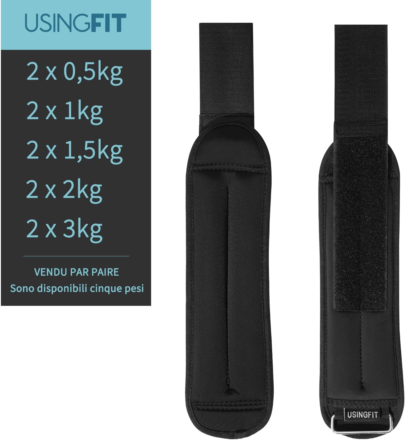 Usingfit Pesi Caviglie e Polsi per Gambe e Braccia - immagine 2