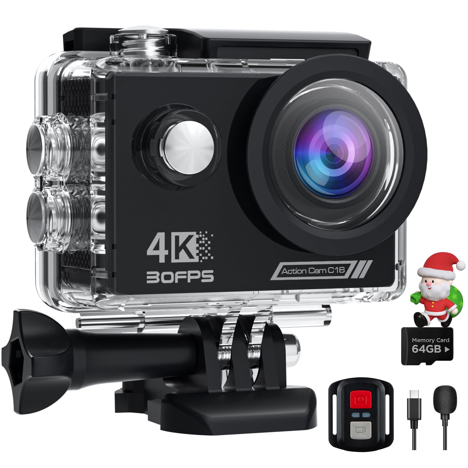 Camlance Action Cam 4K HD 20MP con SD 64G