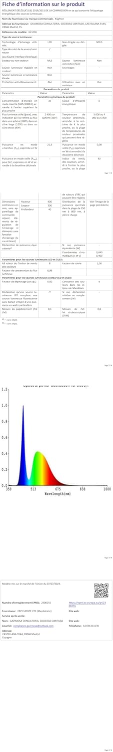 Klighten Plafoniera LED Soffitto Nera 35W - immagine 10