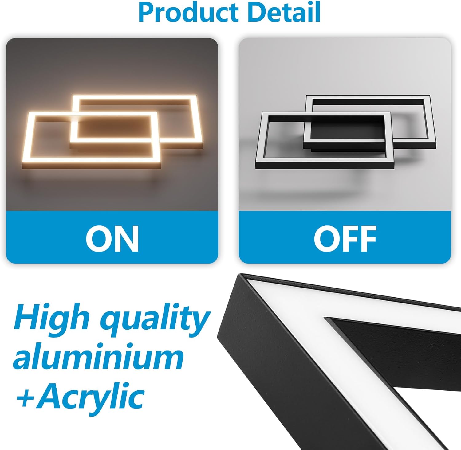 Klighten Plafoniera LED Soffitto Nera 35W - immagine 2