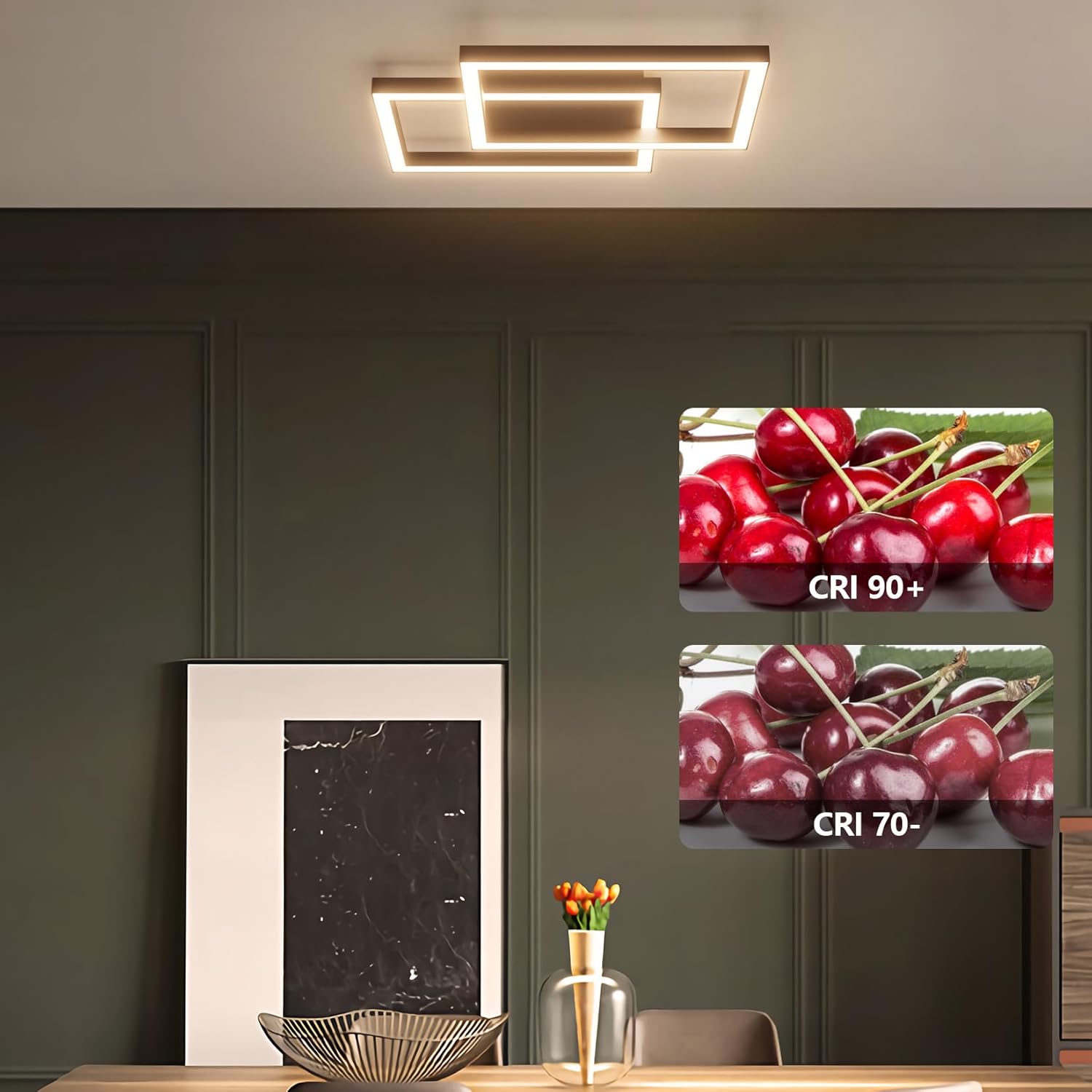 Klighten Plafoniera LED Soffitto Nera 35W - immagine 5