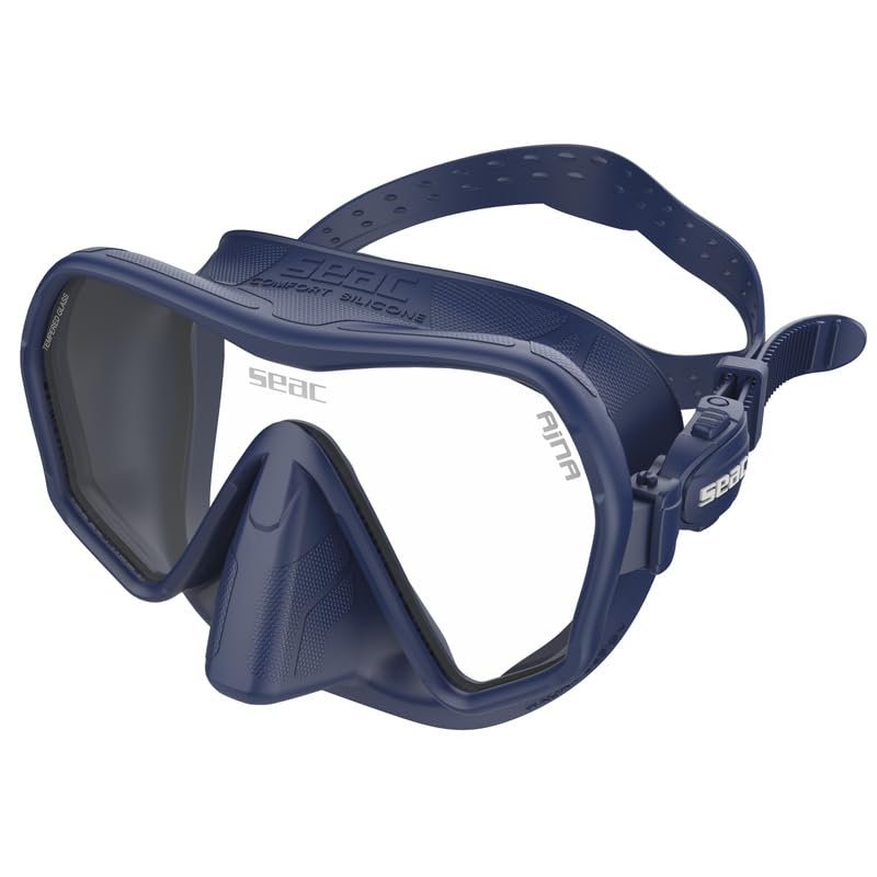 Seac Ajna, Maschera da Immersioni Subacquee Frameless con Ampia visuale, Facciale 100% Silicone