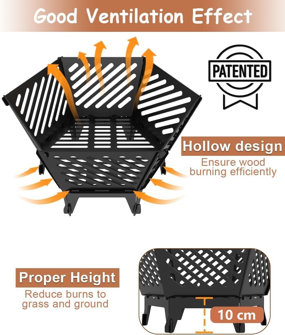 Braciere Portatile da 55 cm con Borsa da Viaggio - immagine 3
