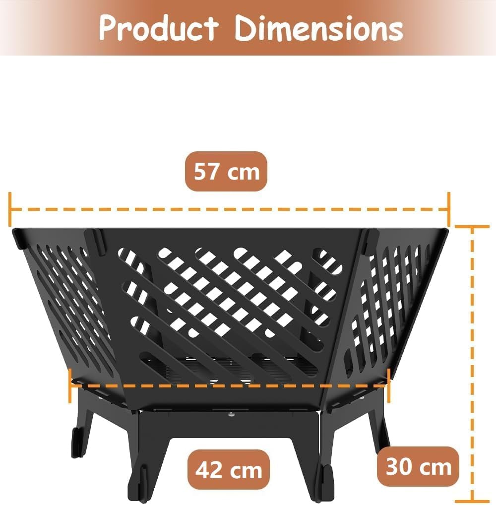 Braciere Portatile da 55 cm con Borsa da Viaggio - immagine 5