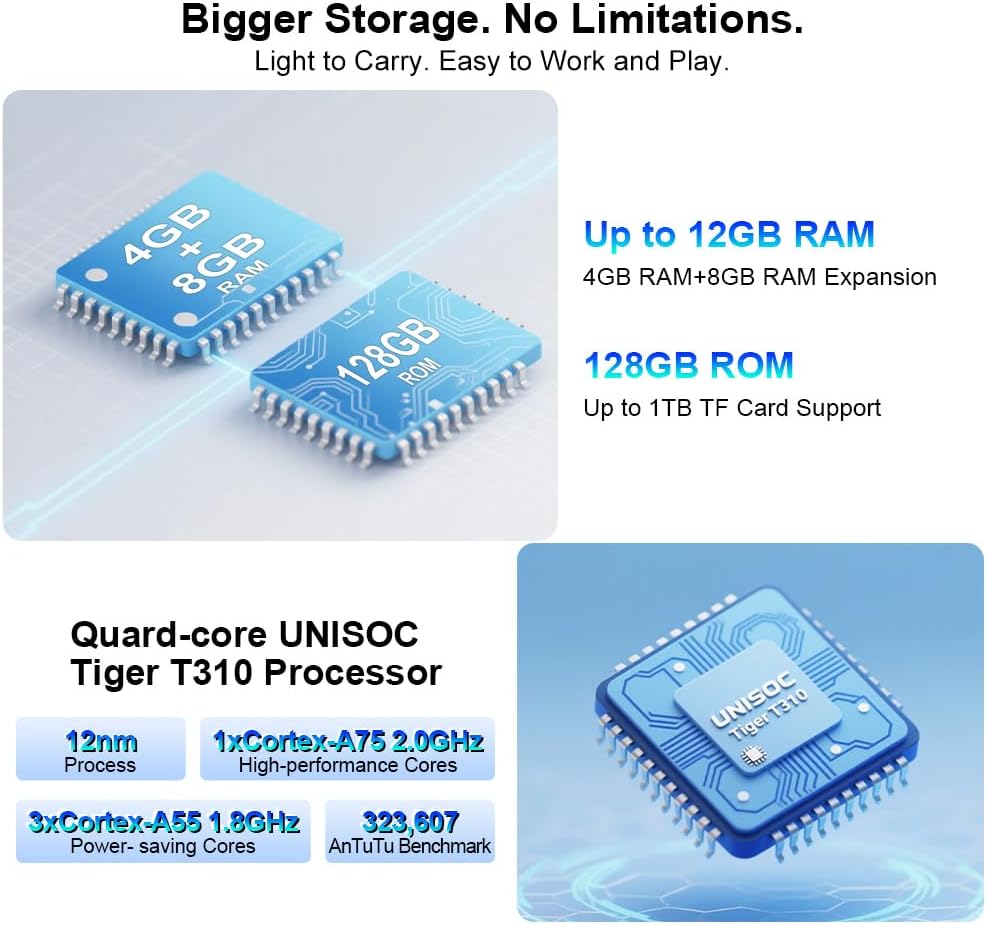 Blackview Link 2 - Tablet Android 15 da 8 Pollici, Nero - immagine 4