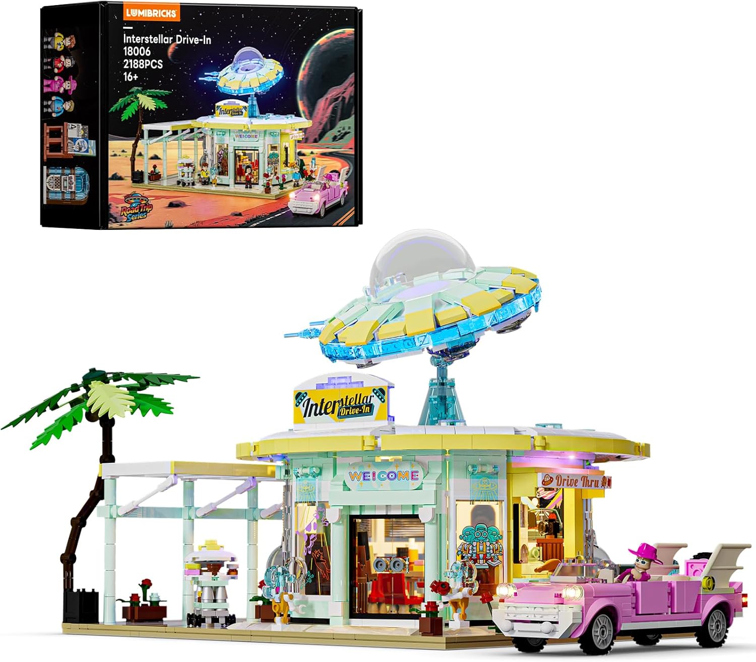 Interstellar Drive-In - Ristorante retro-futuristico LED - immagine 1