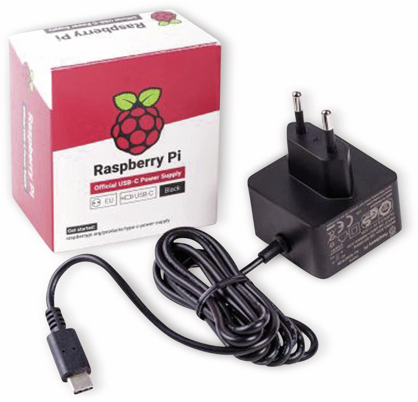 Raspberry Pi Alimentatore USB-C 5V 3A 15W, Nero