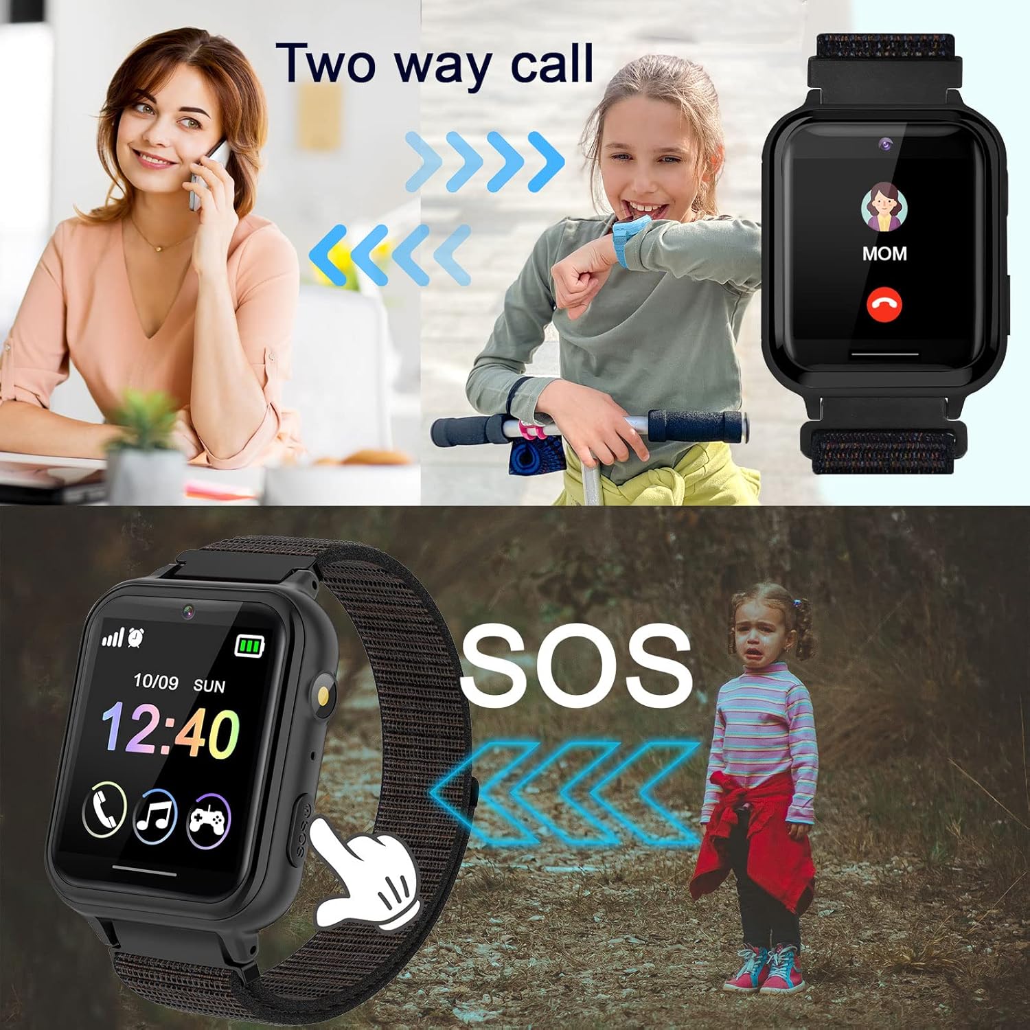 PTHTECHUS Smartwatch per Bambini con Lettore Musicale - immagine 3