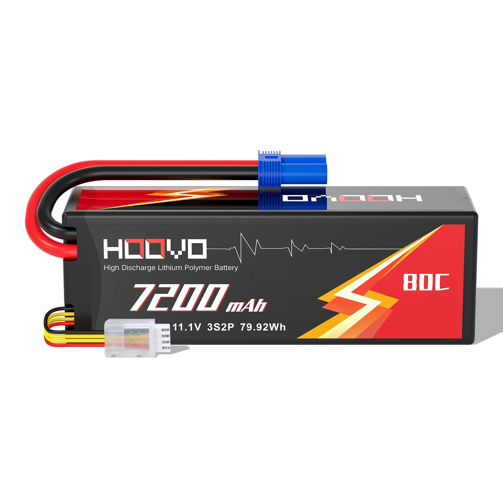 Hoovo Batteria Litio 11.1V 3S 7200mAh 80C EC5