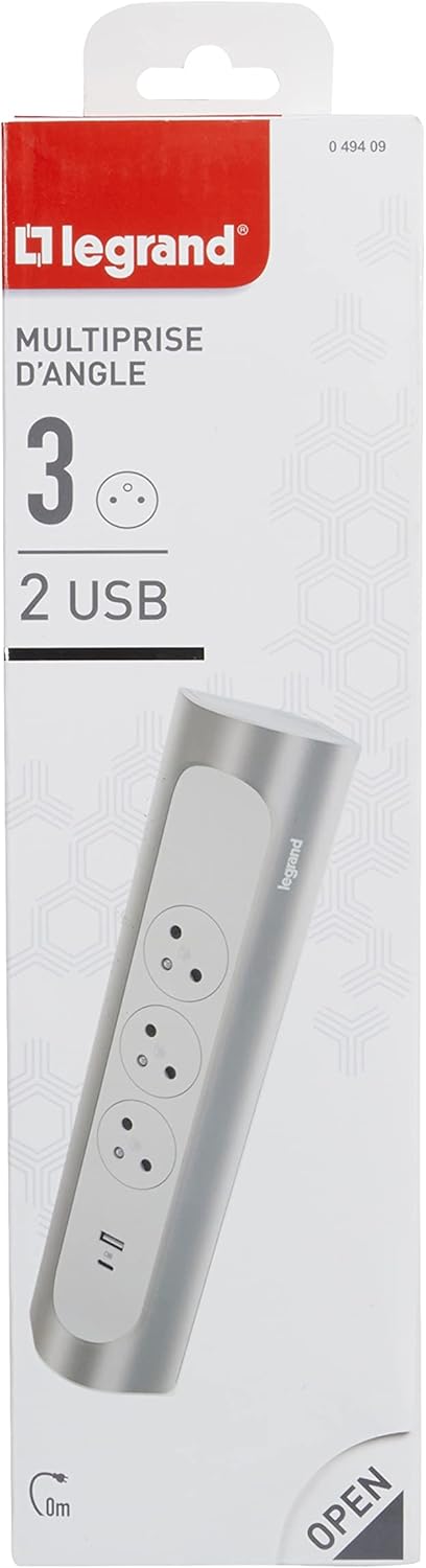 Legrand Multipresa angolare 3 prese + USB-C + USB-A - immagine 2