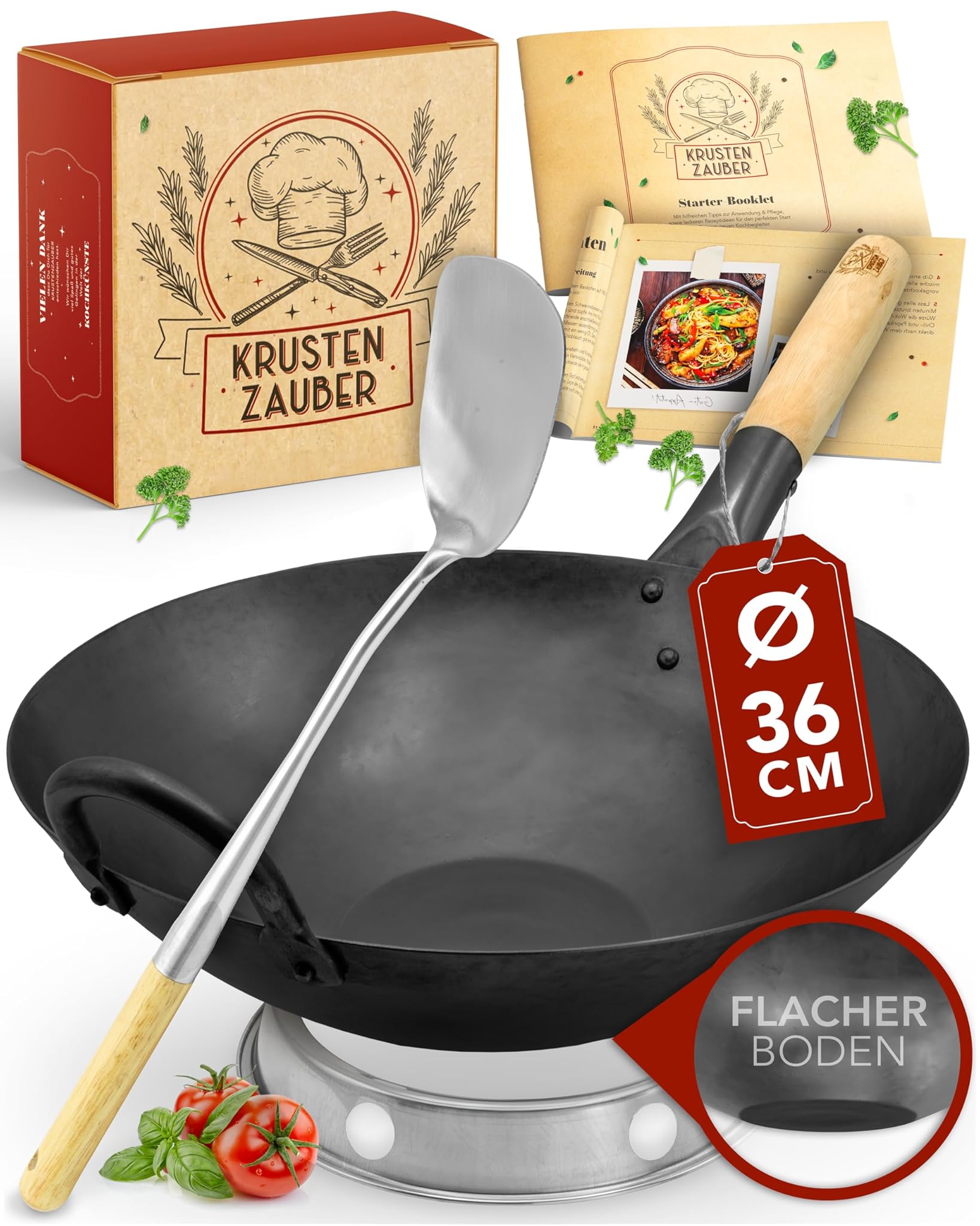 Krustenzauber Padella Wok a Induzione 36cm