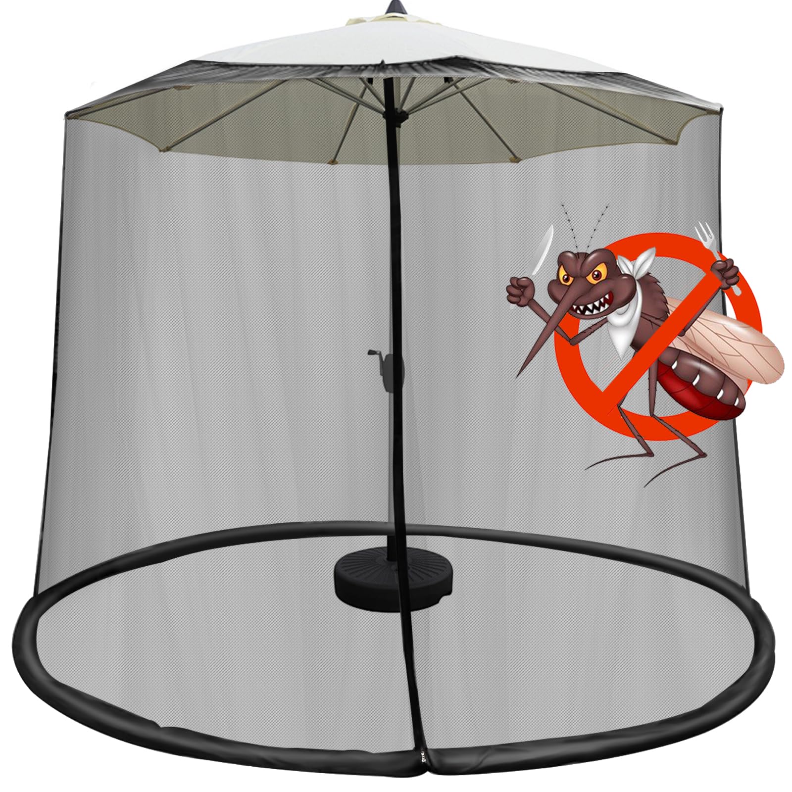 Mrwizms Zanzariera per Ombrellone 300x300x230cm