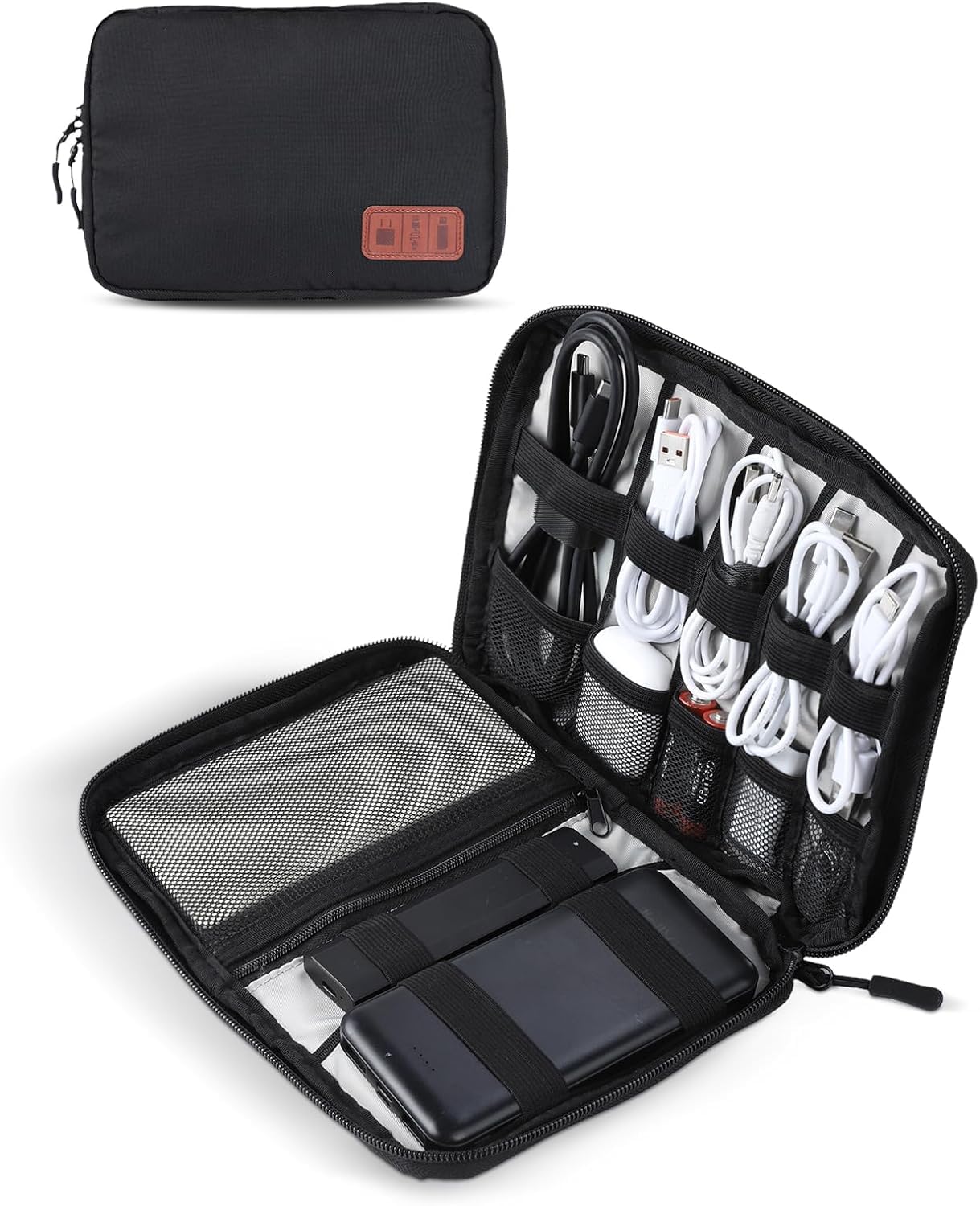 Otraki Organizer Cavi Da Viaggio 25x18x3 Cm, Nero