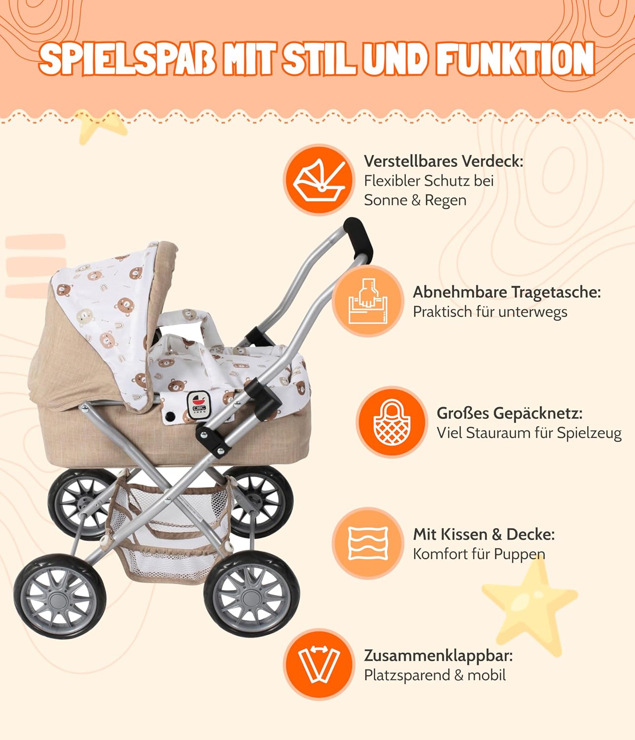 Bayer Chic 2000 - Passeggino per Bambole Smarty - immagine 3