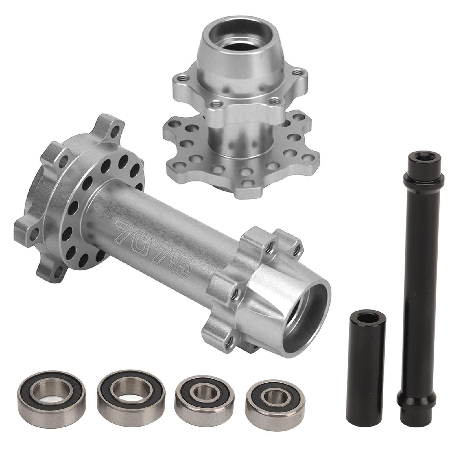 Alomejor Mozzi Esagonali per Ruote Moto in Alluminio Silver