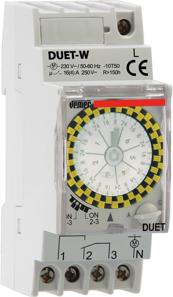 Vemer VE125100 DUET-W - Interruttore Orario Elettromeccanico