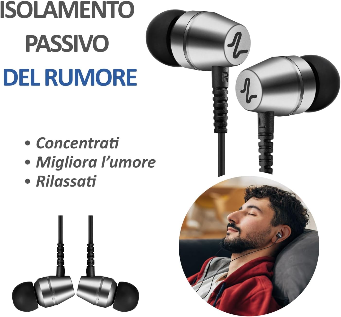 Ludos OMNITONE Auricolari In-Ear con Filo e Microfono - immagine 4