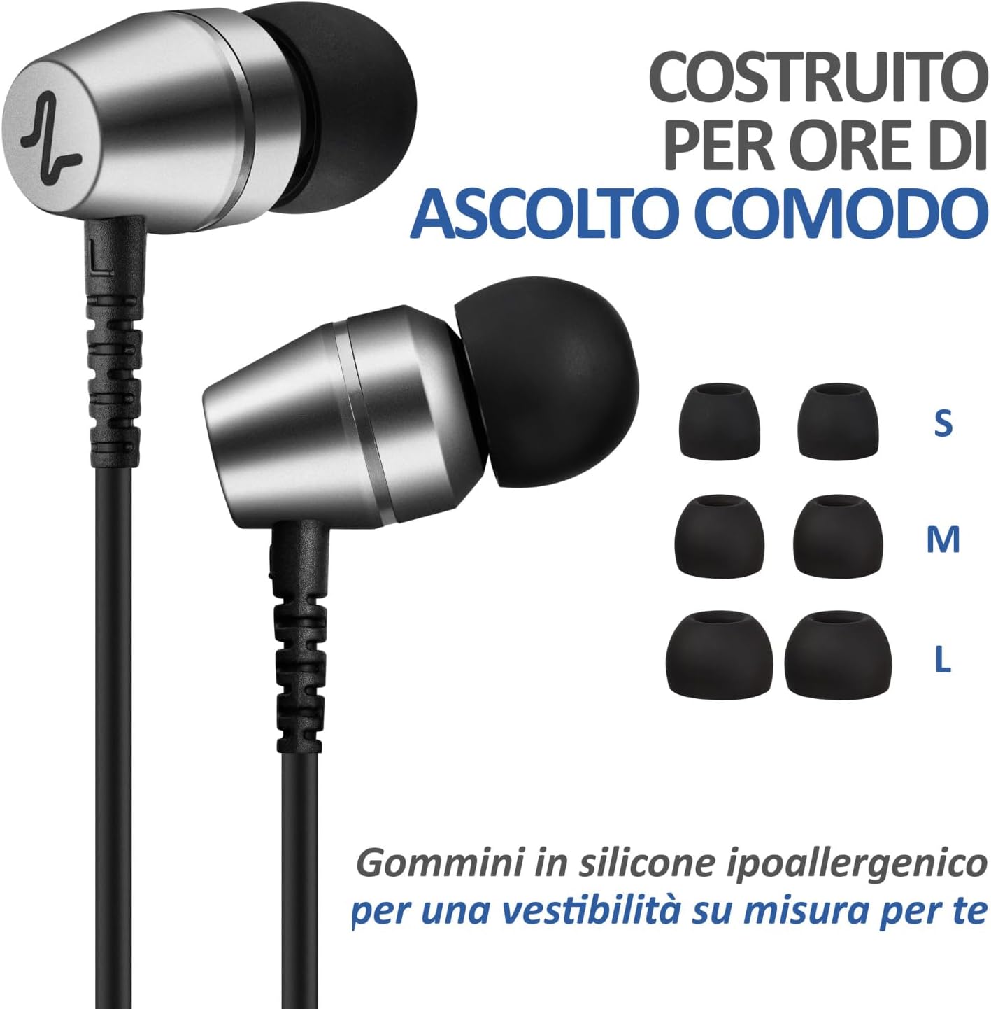 Ludos OMNITONE Auricolari In-Ear con Filo e Microfono - immagine 5