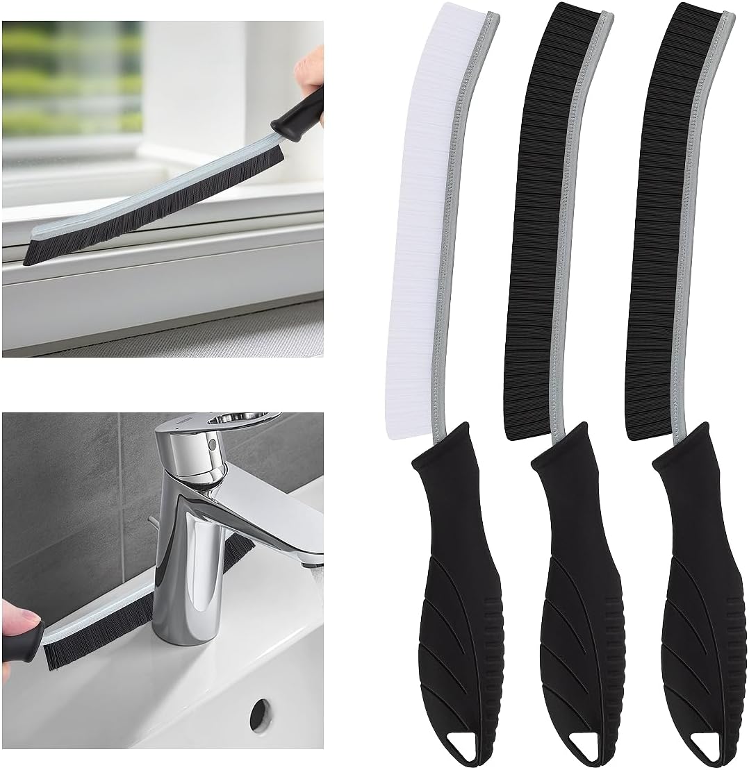 Spazzola per la Pulizia Delle Fessure (3 Pezzi, Nero) - immagine 1