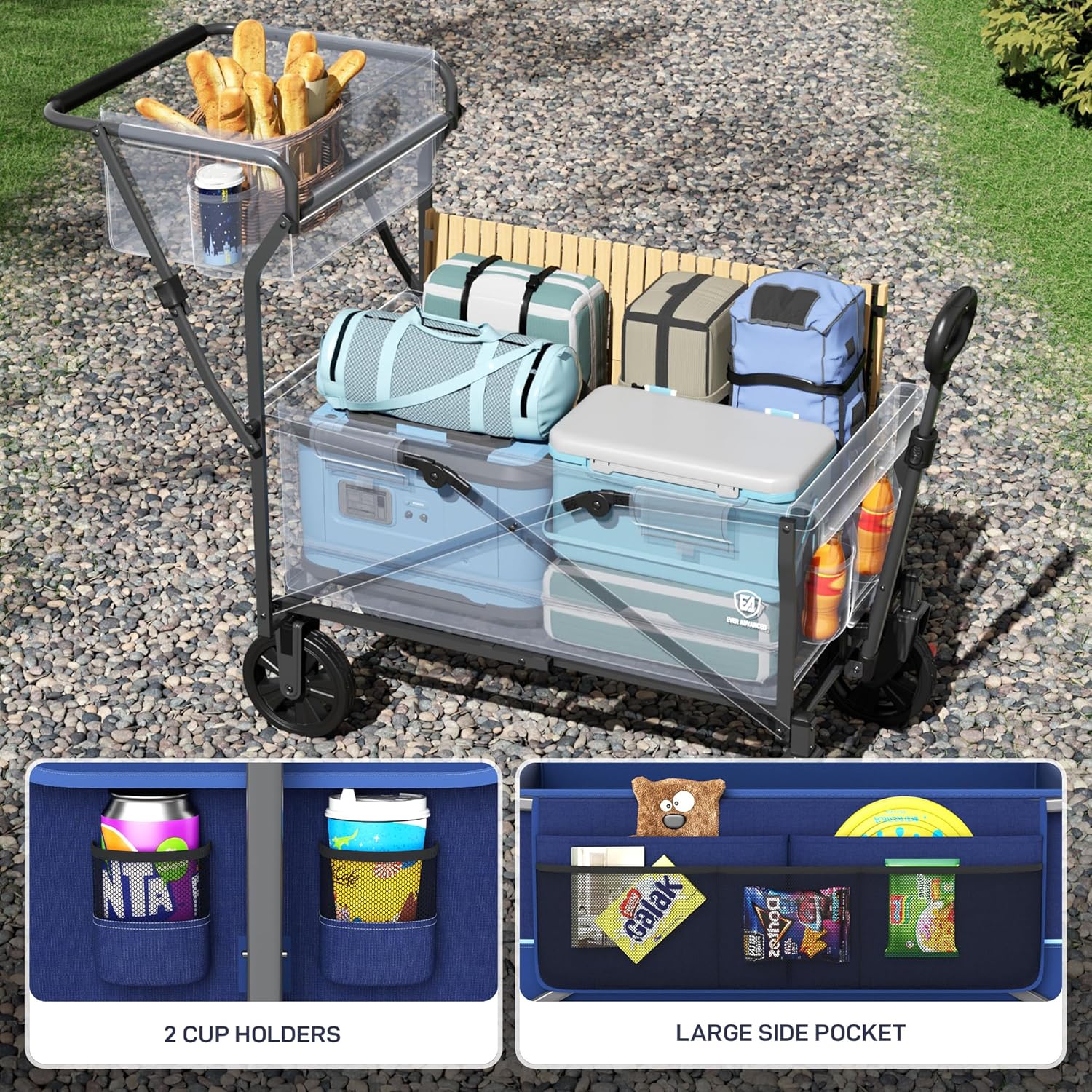 Ever Advanced Carrello Pieghevole Spingere&Tirare 100kg - immagine 4