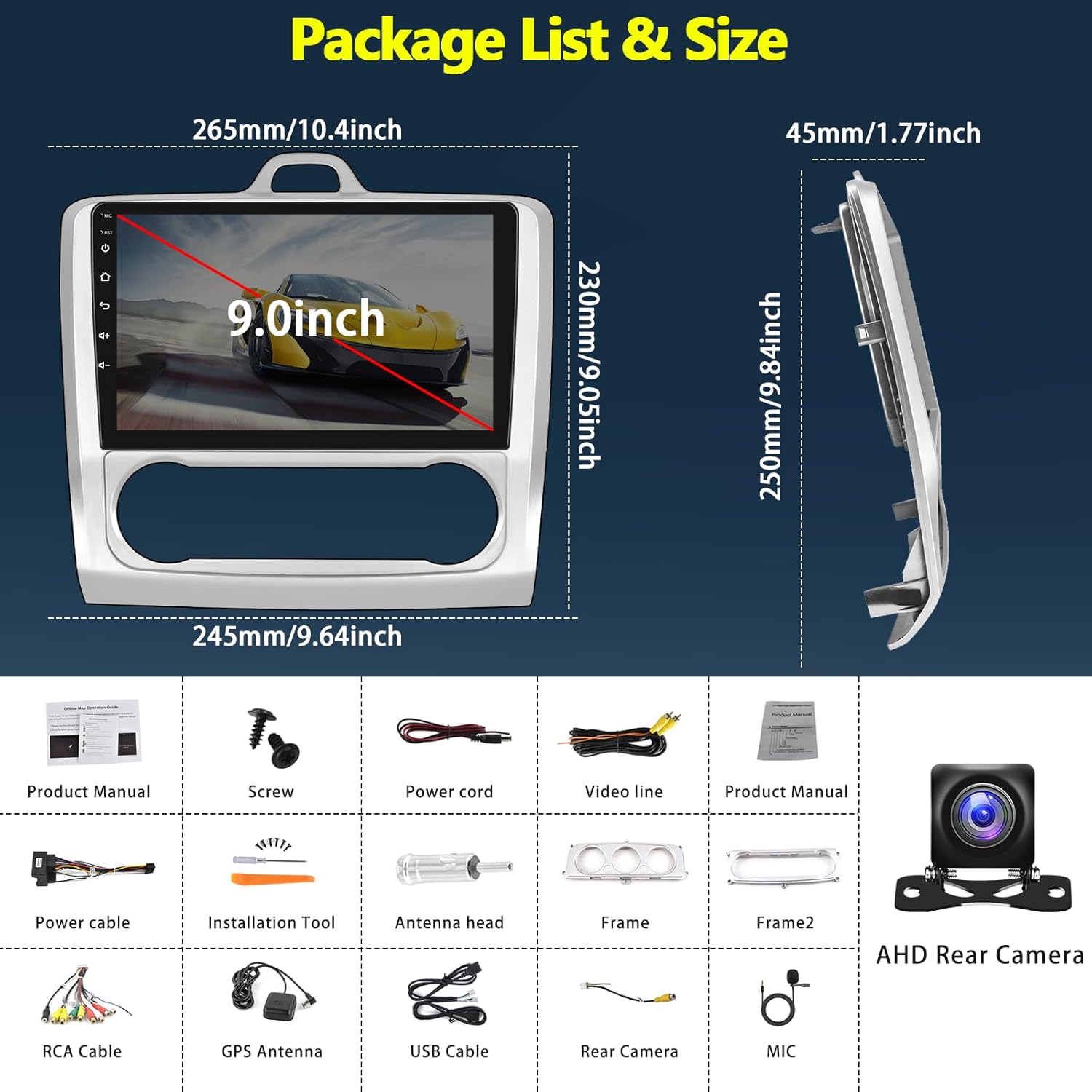 Autoradio 8-Core 2+64G Android 13 per Ford Focus (2004-2011) - immagine 6