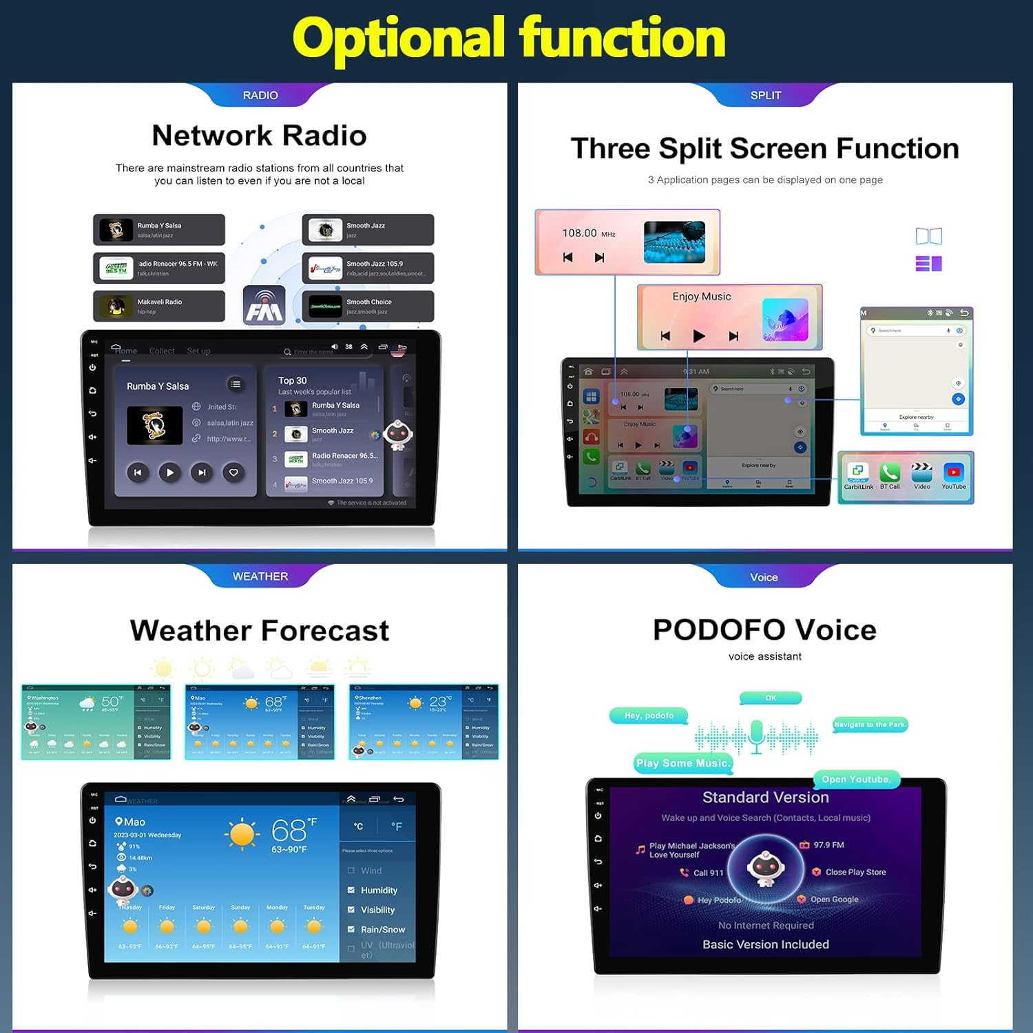 Autoradio 8-Core 2+64G Android 13 per Ford Focus (2004-2011) - immagine 7