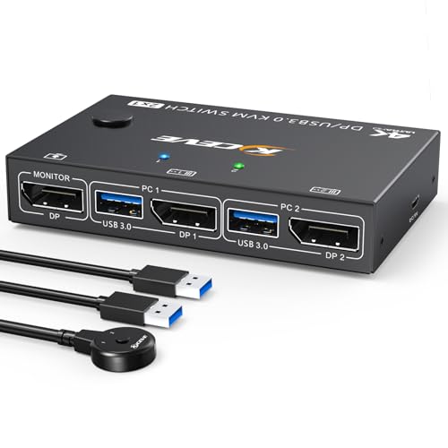Switch KVM USB3.0 Displayport 2 Porte 4K@144Hz
