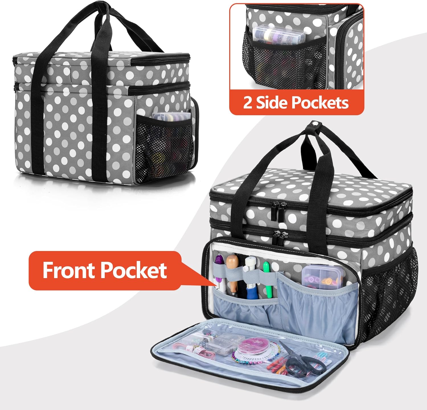 Luxja Borsa da Cucito Grande - immagine 4