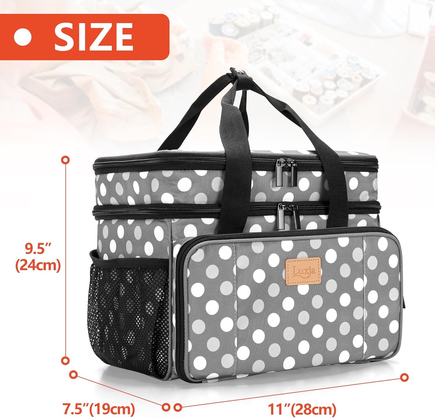 Luxja Borsa da Cucito Grande - immagine 5