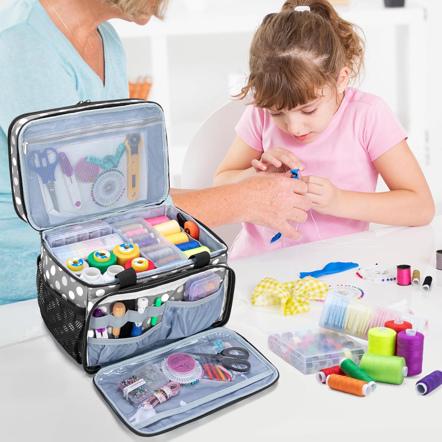 Luxja Borsa da Cucito Grande - immagine 7