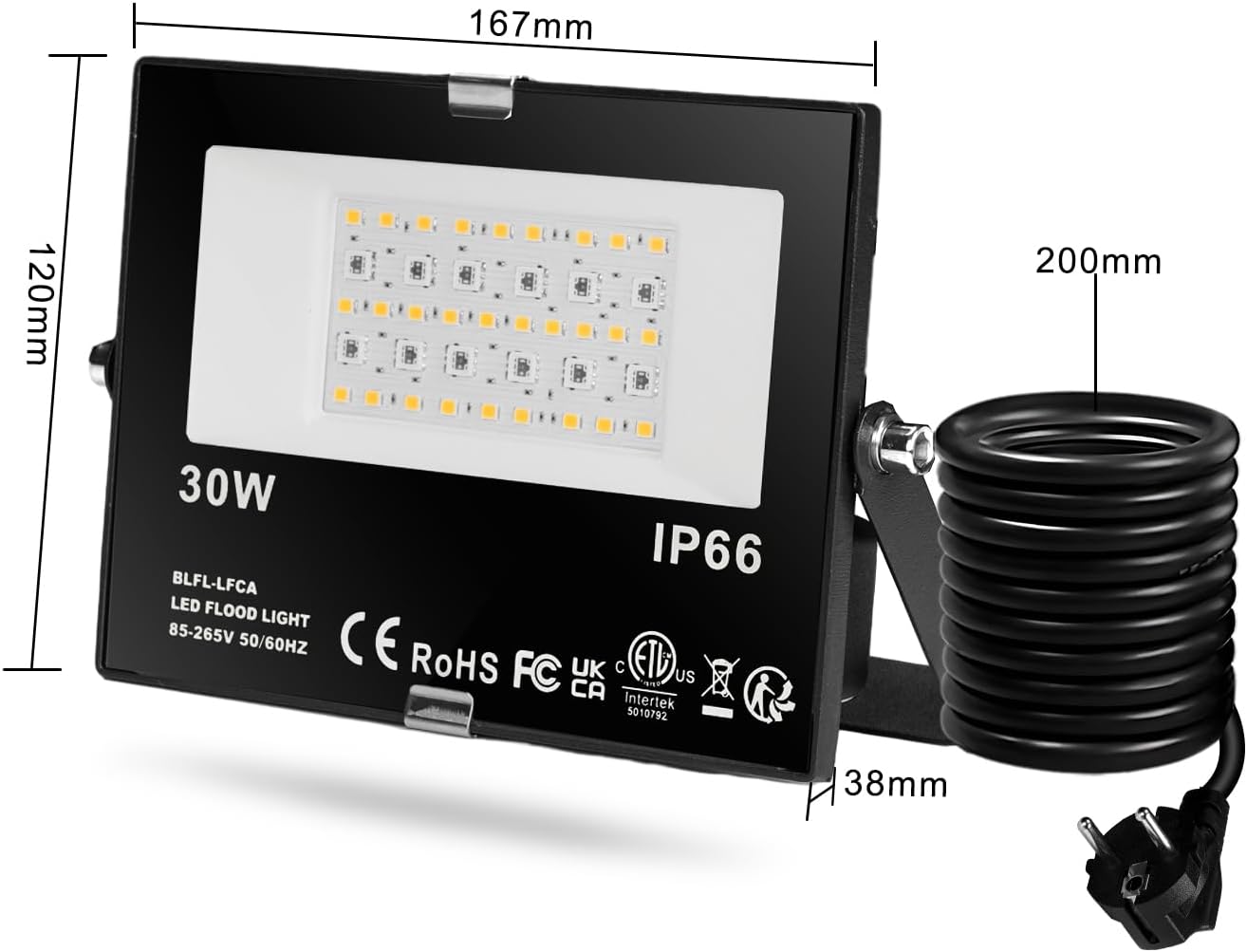 DUSKTEC Faretto LED Esterno RGBW 30W Smart Bluetooth - immagine 3