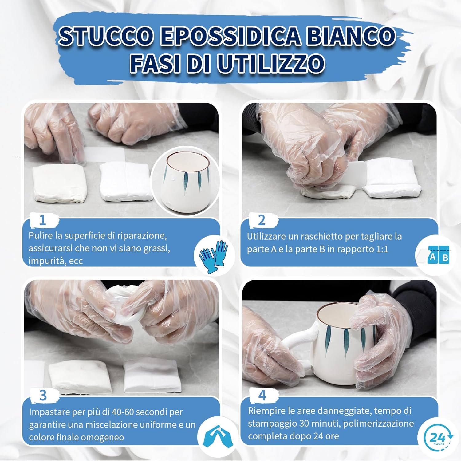 Endhokn Stucco Epossidico Bianco 300g - immagine 2