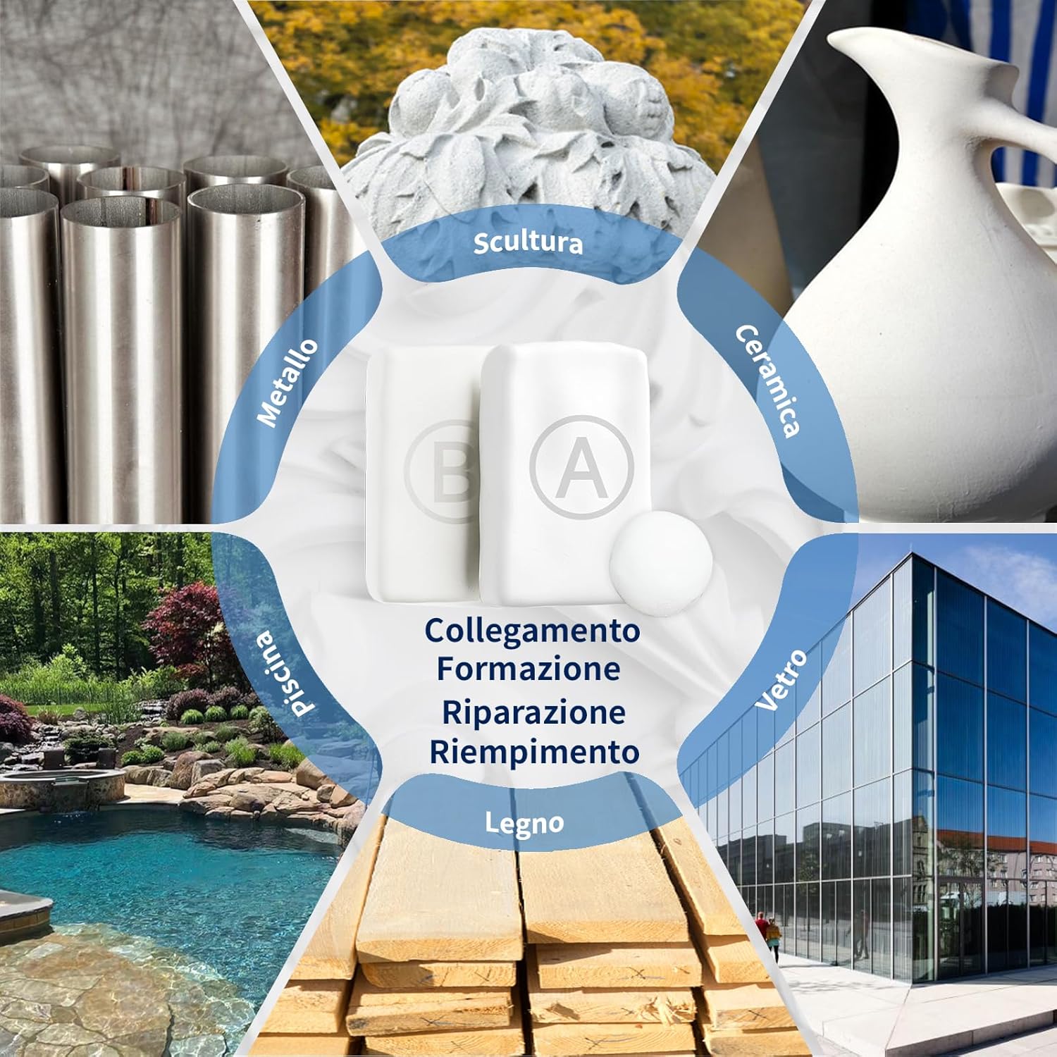 Endhokn Stucco Epossidico Bianco 300g - immagine 5