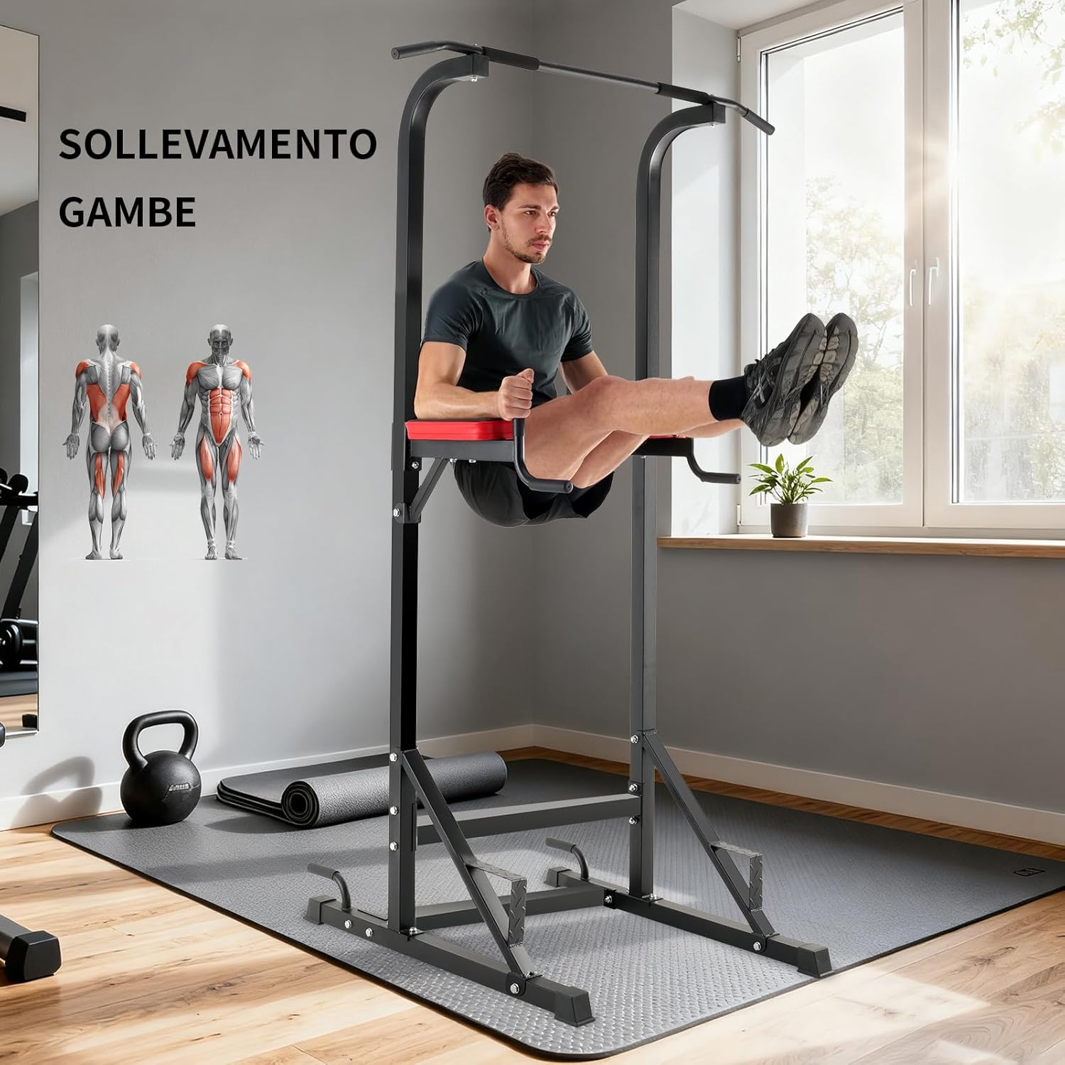 Ise Stazione Dip e Trazioni - Power Tower Multifunzione - immagine 6