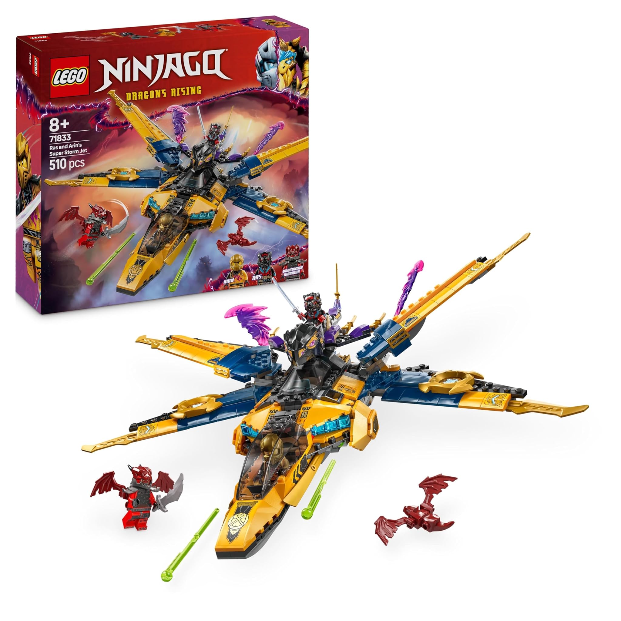 Lego NINJAGO Jet Super Storm di Ras e Arin 71833