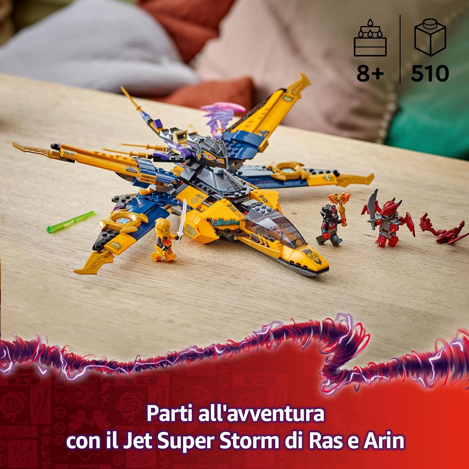Lego NINJAGO Jet Super Storm di Ras e Arin 71833 - immagine 2