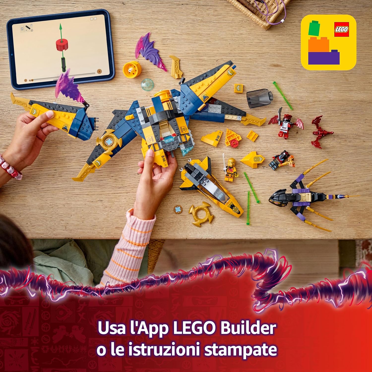 Lego NINJAGO Jet Super Storm di Ras e Arin 71833 - immagine 6