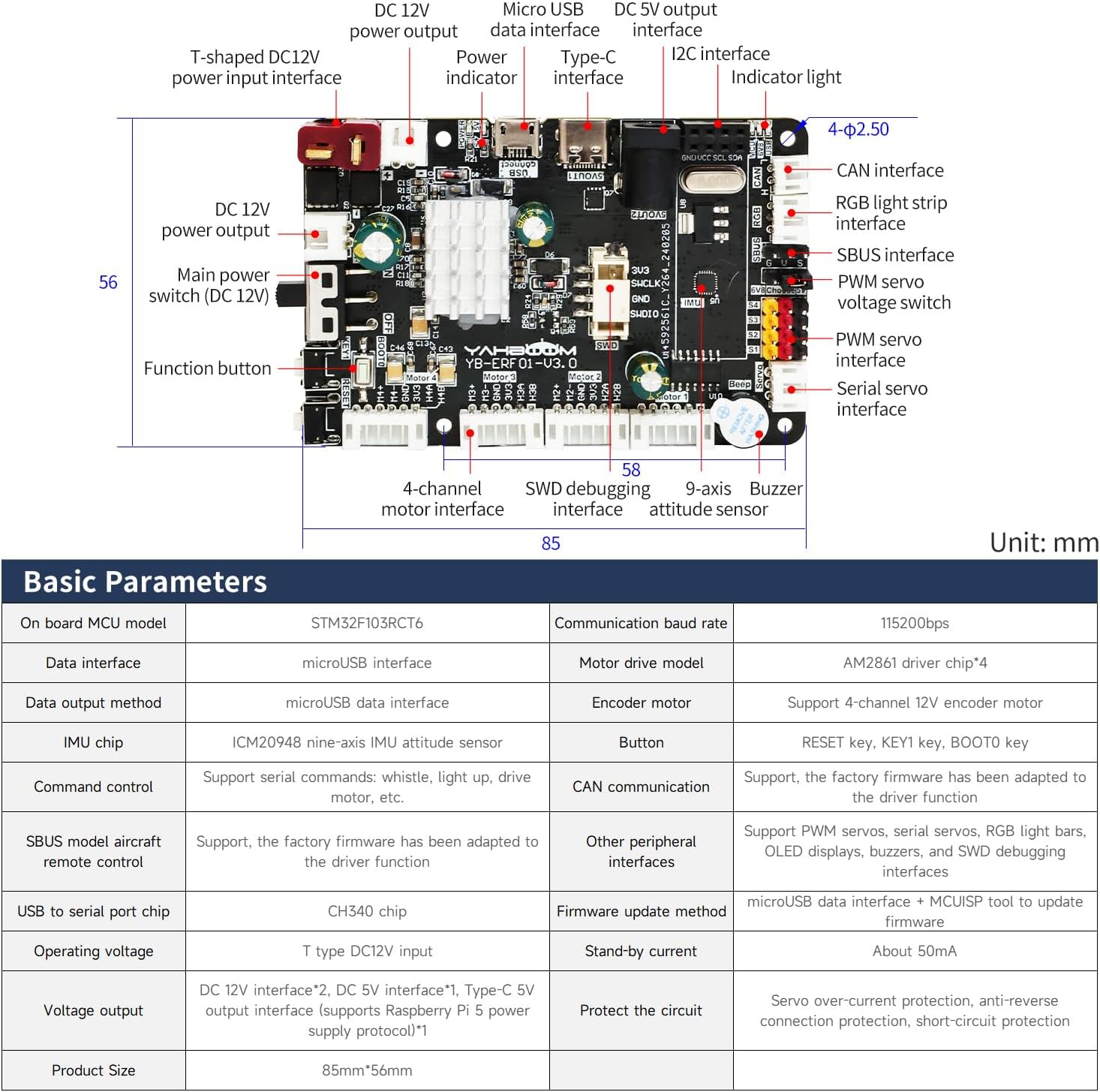 Yahboom ROS2 Robot Control Board 3.0 per Raspberry Pi 5 - immagine 4