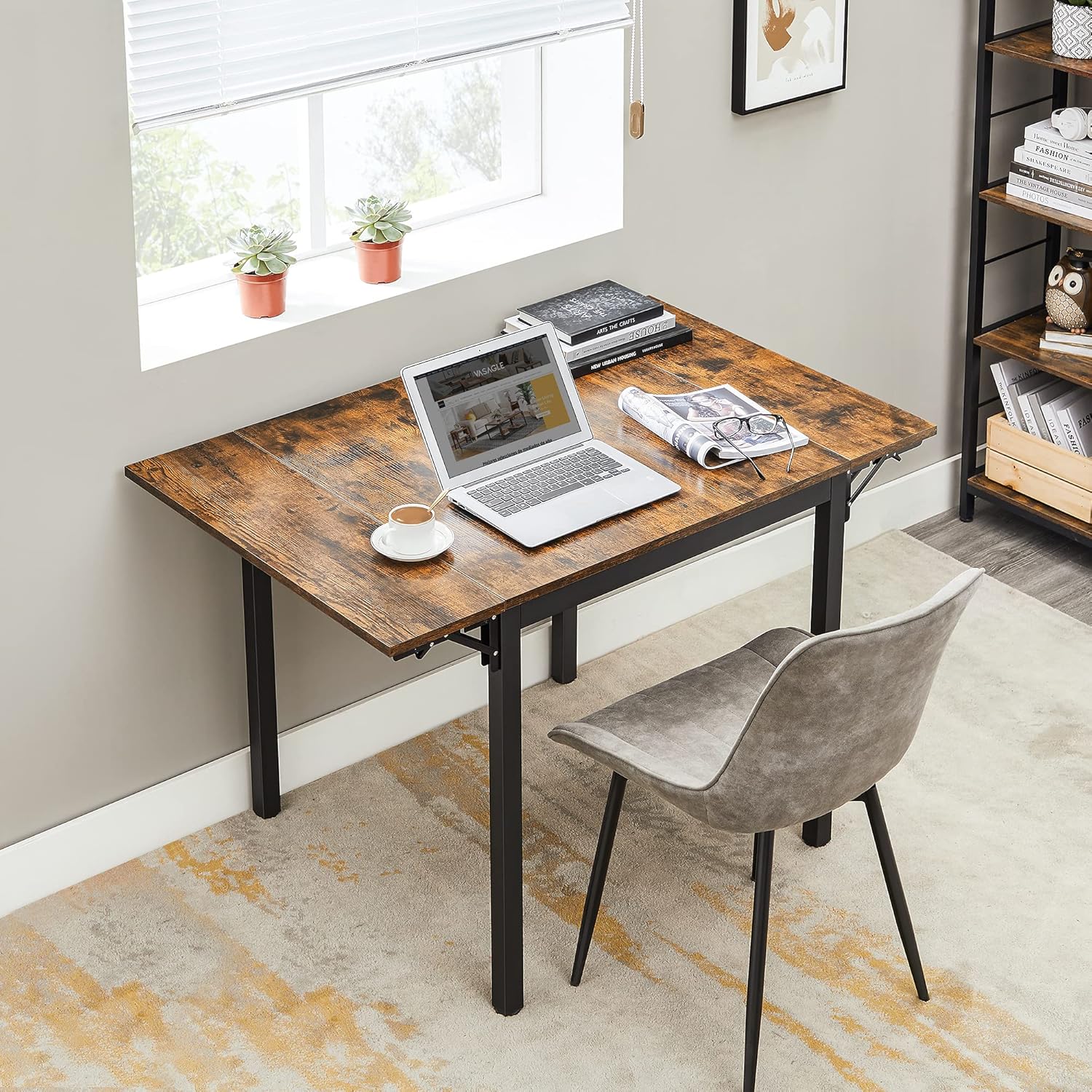 Vasagle Tavolo da Pranzo Estensibile Pieghevole - immagine 8