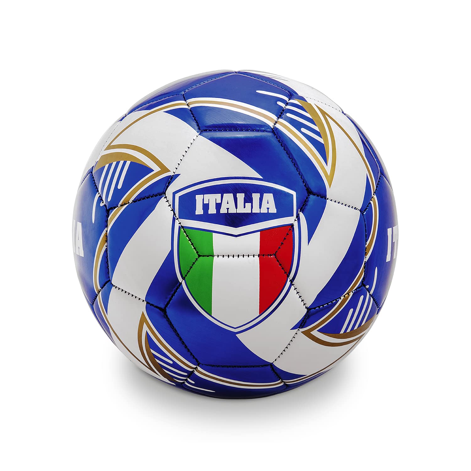 Mondo Toys - Pallone da Calcio TEAM ITALIA Size 5, Bianco/Azzurro