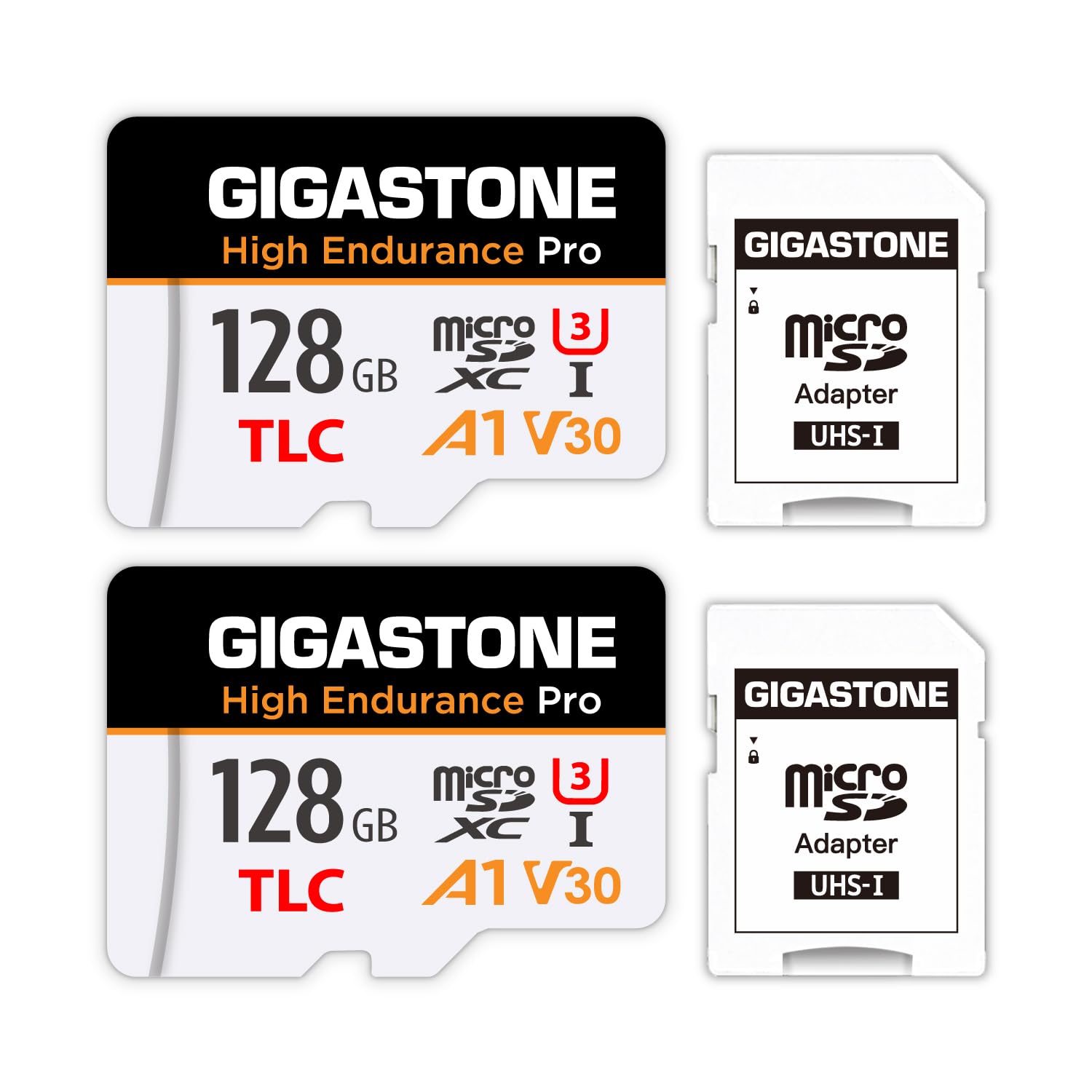 Gigastone 128GB MicroSD High Endurance Pro (2 Pezzi)