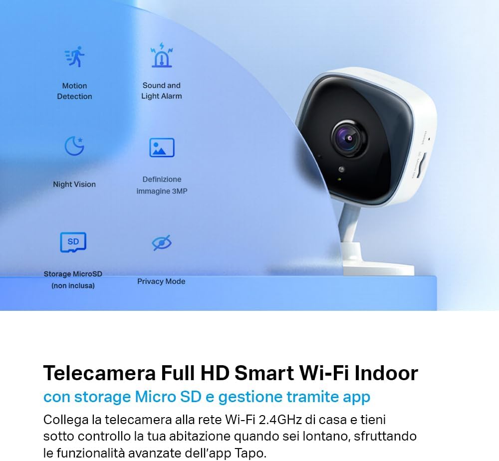 TP-Link Tapo C110 - Telecamera Wi-Fi Interno 2K - immagine 2