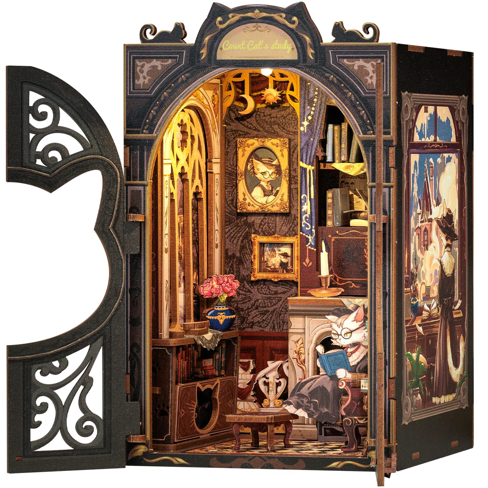 CUTEBEE Book Nook Kit - Casetta Fai da Te