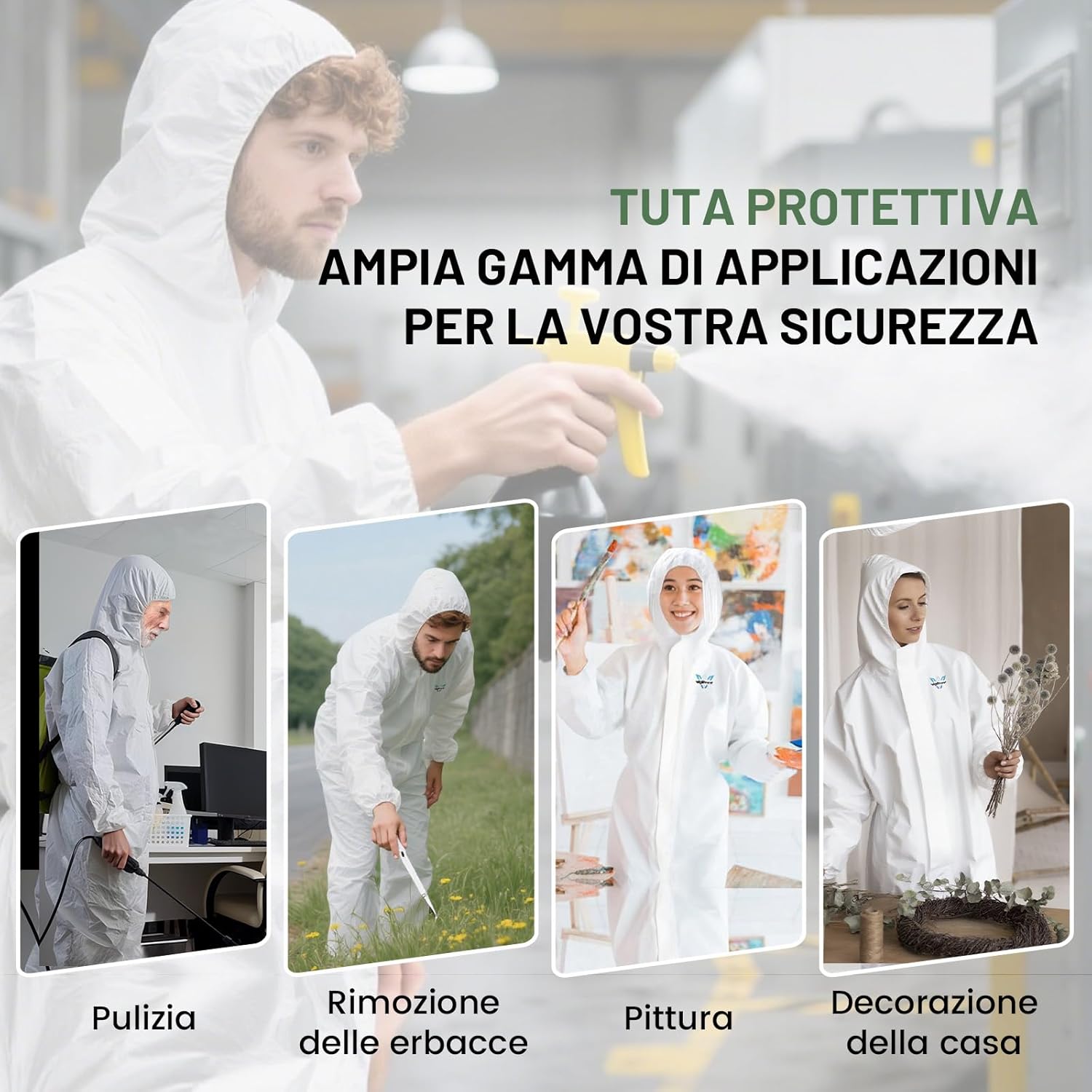 Tuta Protettiva Usa e Getta con Cappuccio - immagine 5