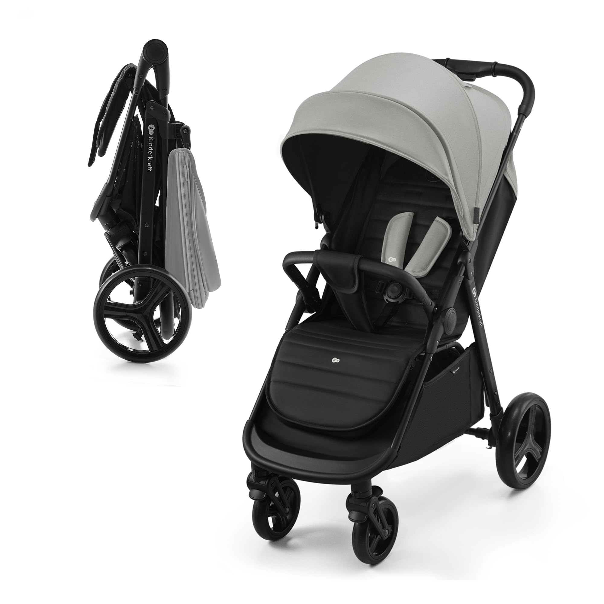 Kinderkraft RINE Passeggino Leggero 22kg, Grigio
