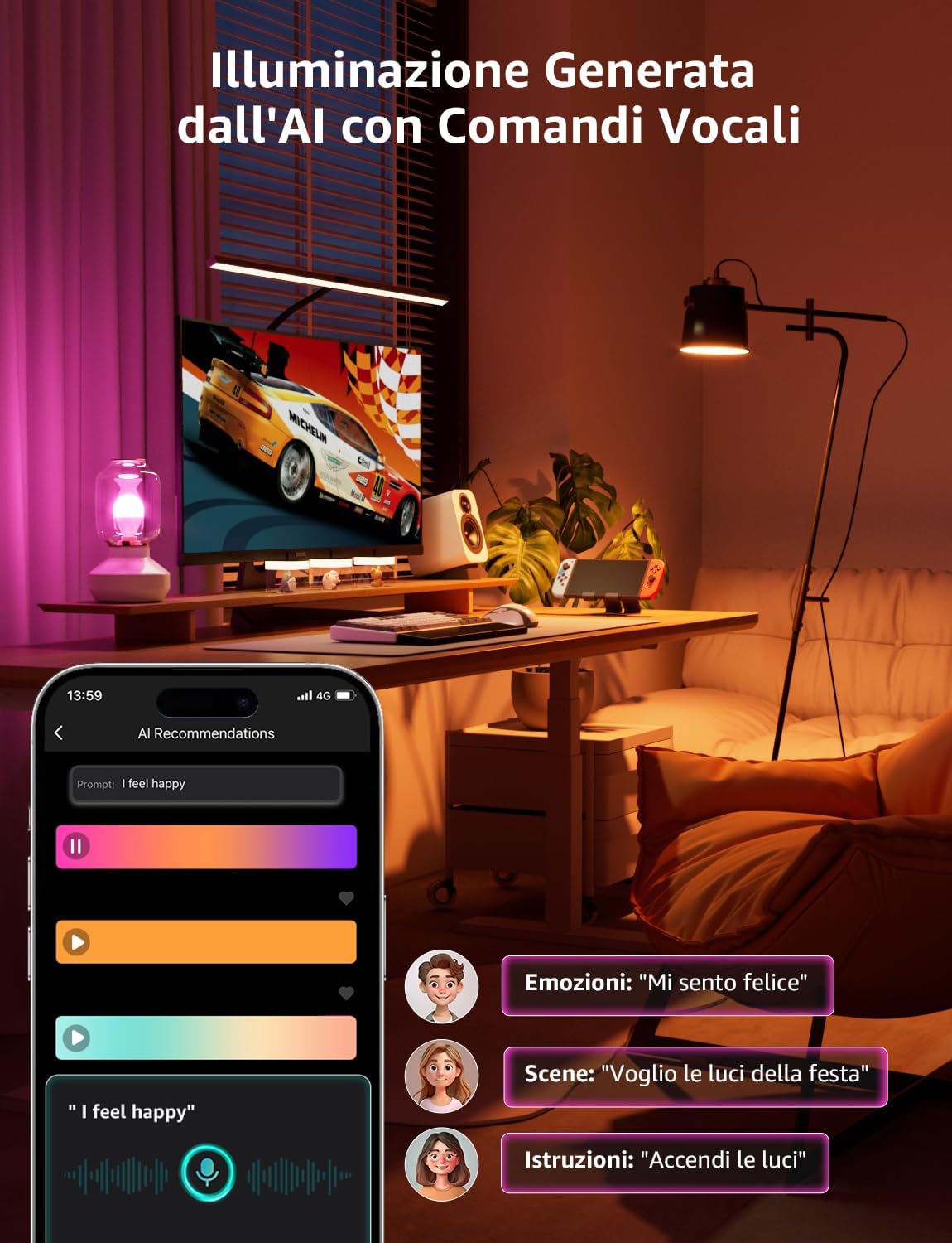 Lepro BP1 AI Smart Lampadina LED E14 RGBW 4 pezzi - immagine 8